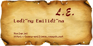 Leány Emiliána névjegykártya